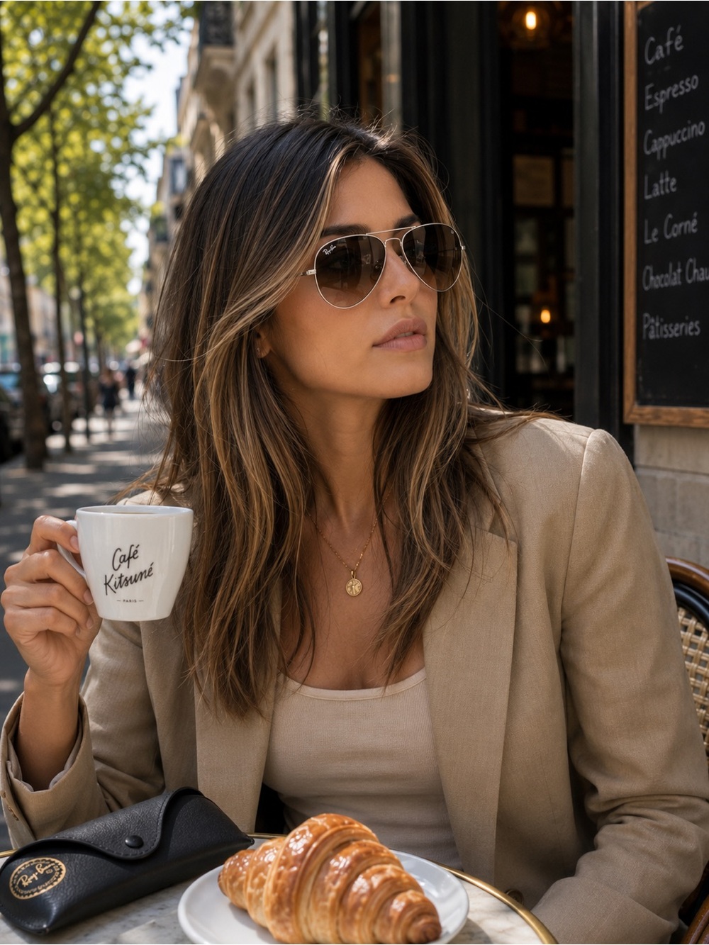 Ray-Ban Aviator Sunglasses with Brown Gradient Lenses